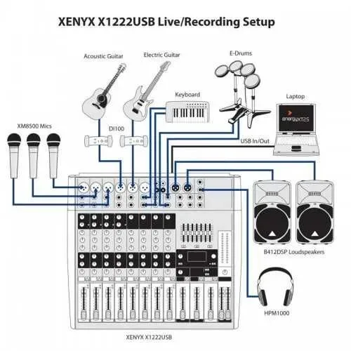 BEHRINGER XENYX X1222USB мікшер с ефектами НОВИЙ в наявності — фото 4