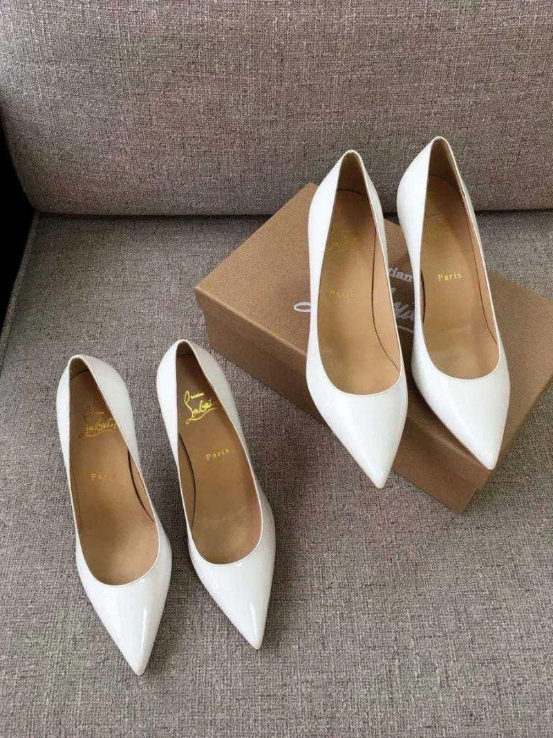 Белые туфли лодочки Louboutin So Kate 10 и 12 см білі туфлі човники — фото 2