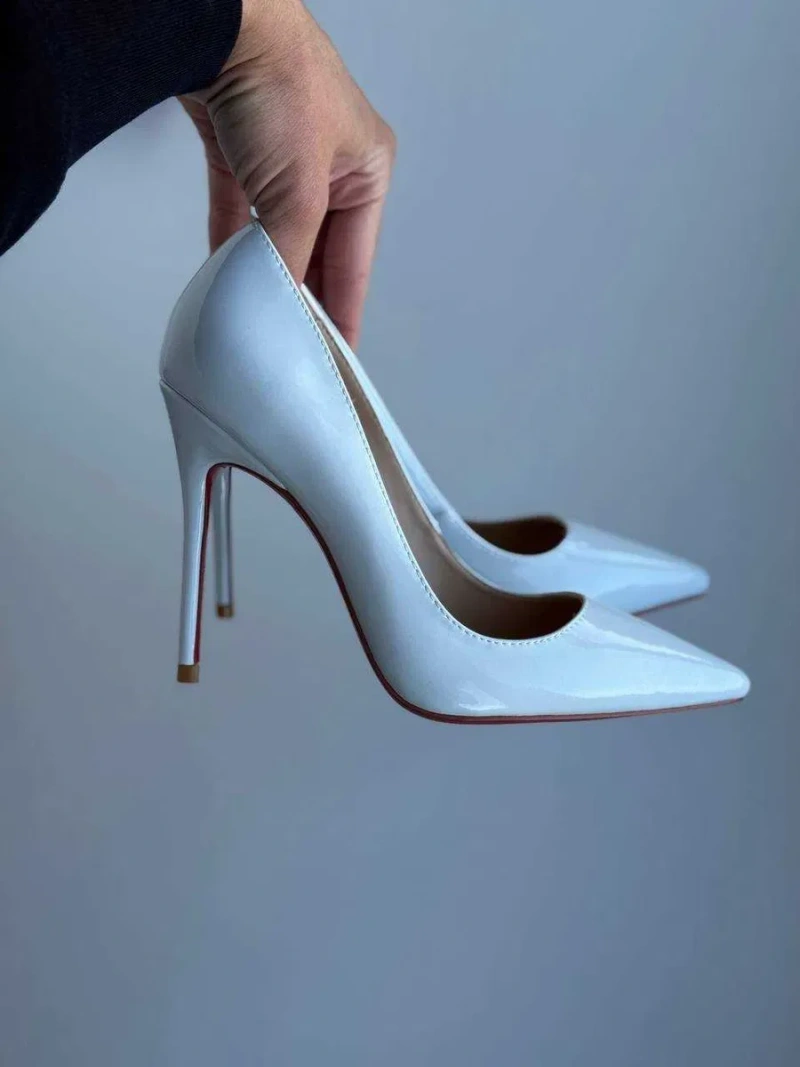 Белые туфли лодочки Louboutin So Kate 10 и 12 см білі туфлі човники — фото 4