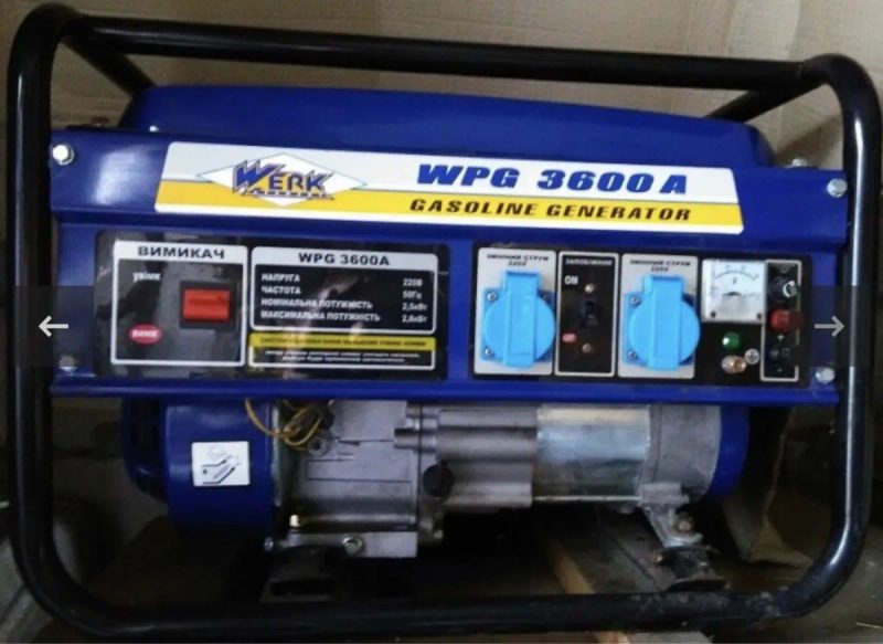 Бензиновий генератор Werk WPG 3600 А. 2.8 кВт електростанція — фото 3