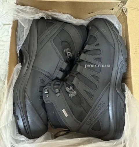 Берцы Salomon Quest 4D Forces GTX Black Gore-Tex тактические военные ботинки для ЗСУ, полиции и спецподразделений