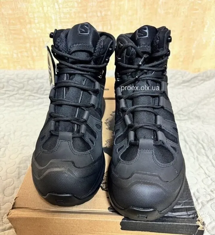 Берцы Salomon Quest 4D Forces GTX Black Gore-Tex тактические военные ботинки для ЗСУ, полиции и спецподразделений — фото 2