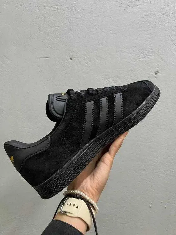 (БЕЗ ПЕРЕДОПЛАТИ) Adidas Gazelle All Black адідас газелі повністю чорні замшеві кросівки з чорною підошвою — фото 5