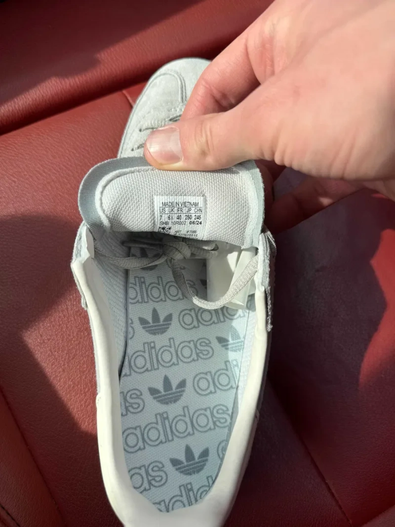 (БЕЗ ПЕРЕДОПЛАТИ) Adidas Handball Spezial Grey White адідас спешл сірі замшеві — фото 6