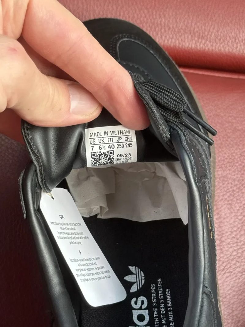 (БЕЗ ПЕРЕДОПЛАТИ) Adidas Samba OG Black Brown адідас самба чорні з коричнивими замшевими елементами кросівки з бежевою гумовою підошвою — фото 6