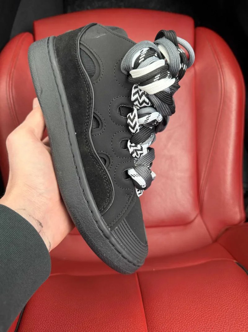 (БЕЗ ПЕРЕДОПЛАТИ) Lanvin Curb Sneakers Black Grey ланвін чорно сірі — фото 2