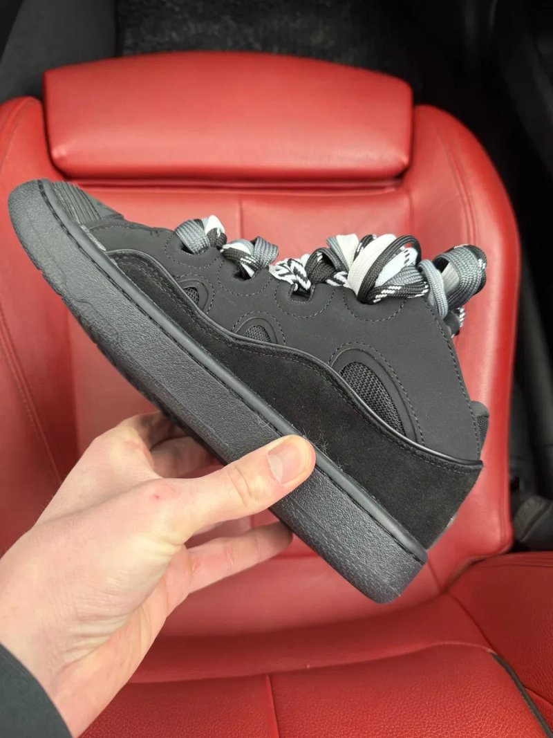 (БЕЗ ПЕРЕДОПЛАТИ) Lanvin Curb Sneakers Black Grey ланвін чорно сірі — фото 6