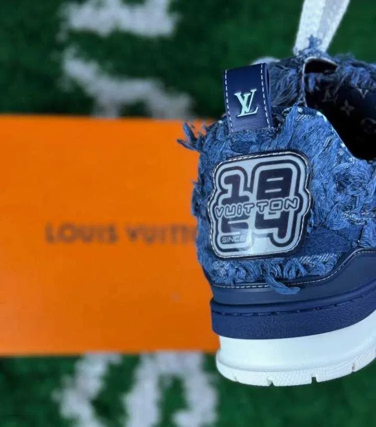 (БЕЗ ПЕРЕДОПЛАТИ)Louis Vuitton Skate луї віттон скейт трейнер сині — фото 6