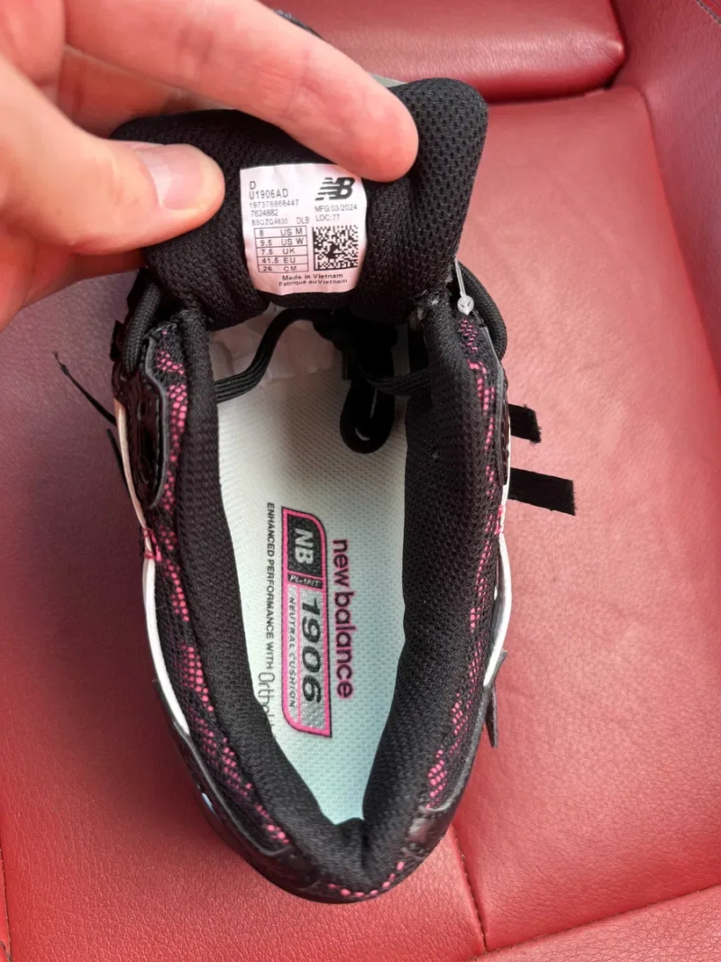 (БЕЗ ПЕРЕДОПЛАТИ) New Balance 1906A Dragon Derry нью беленс 1906 чорні рожеві малинові кросівки сітка — фото 7
