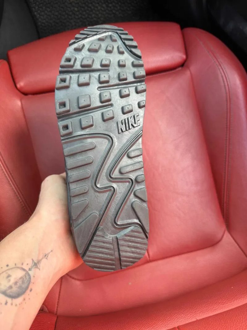 (БЕЗ ПЕРЕДОПЛАТИ) Nike Air Max 90 Black найк аїр макс 90 повністю чорні кросівки сітка — фото 6