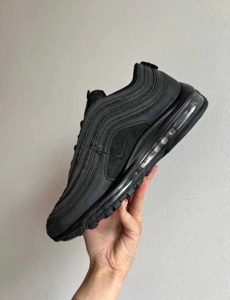 (БЕЗ ПЕРЕДОПЛАТИ)Nike Air Max 97 Triple Black найк аір макс 97 чорні — фото 4