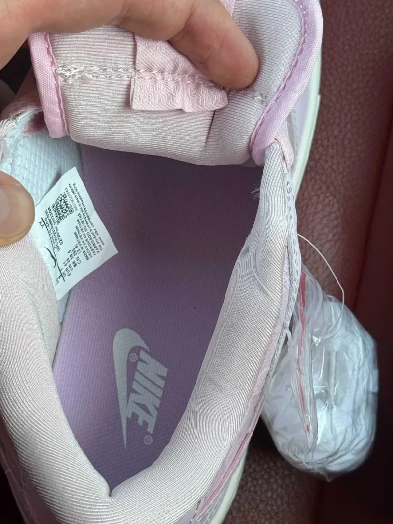 (БЕЗ ПЕРЕДОПЛАТИ) Nike Dunk Low Lace Pack Regal Pink найк данк лоу рожеві шкіряні кросівки з мереживними вставками — фото 6