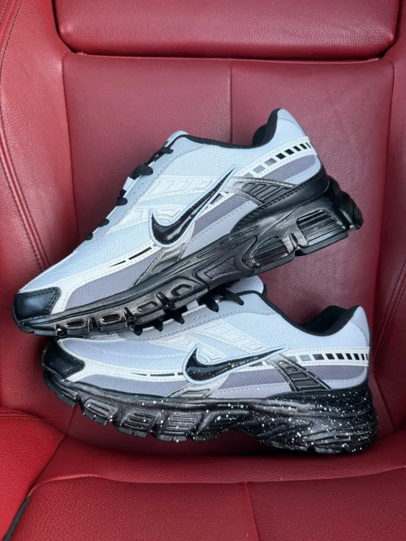 (БЕЗ ПЕРЕДОПЛАТИ) Nike Initiator Custom Grey Beige Black Dirty найк ініціатор сіро-бежеві з чорним кастомні кросівки з ефектом потертості — фото 3