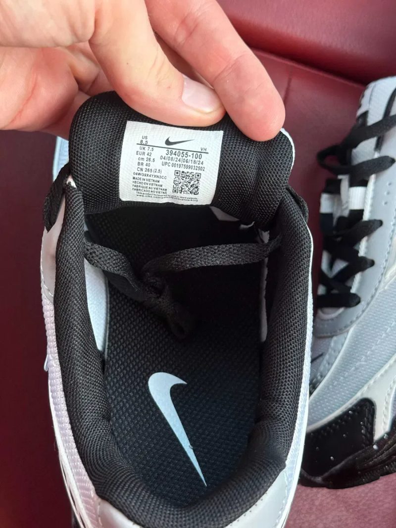 (БЕЗ ПЕРЕДОПЛАТИ) Nike Initiator Custom Grey Beige Black Dirty найк ініціатор сіро-бежеві з чорним кастомні кросівки з ефектом потертості — фото 6