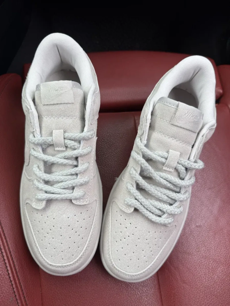 (БЕЗ ПЕРЕДОПЛАТИ) Nike SB Dunk Low x Supreme Beige найк данк супрім бежеві замшеві кросівки кеди — фото 4
