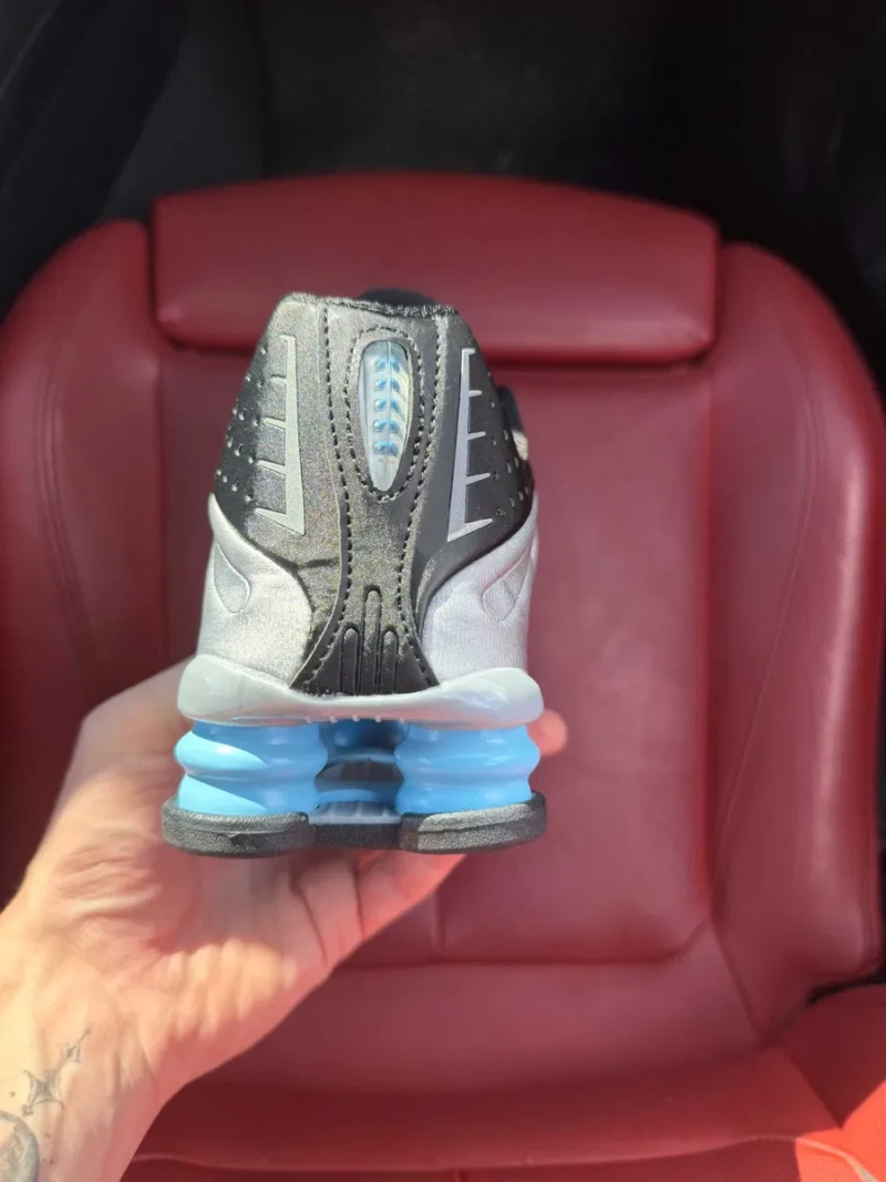 (БЕЗ ПЕРЕДОПЛАТИ) Nike Shox R4 Grey Blue White найк шокс сірі сріблясті блакитні пружини кросівки — фото 4