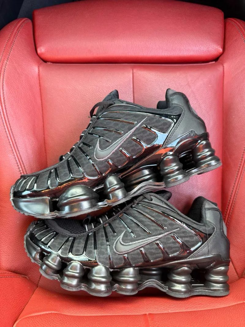 (БЕЗ ПЕРЕДОПЛАТИ) Nike Shox TL Black найк шокс чорні кросівки сітка з амортизаційними пружинами — фото 3
