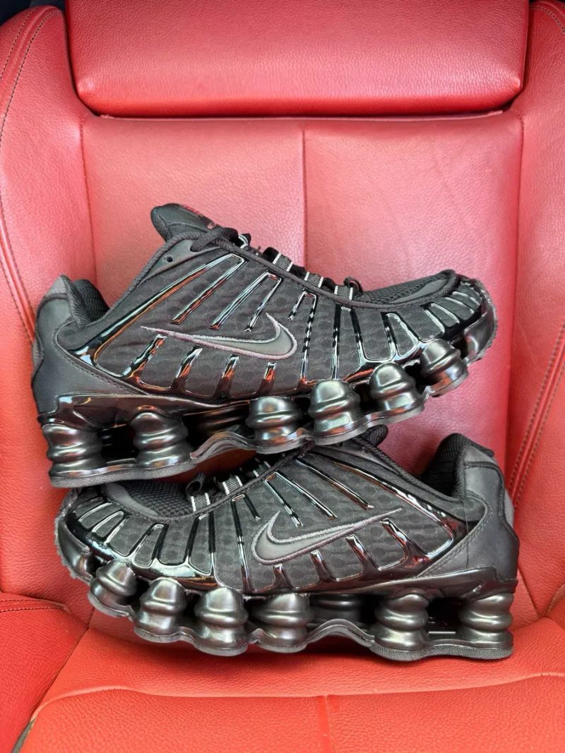 (БЕЗ ПЕРЕДОПЛАТИ) Nike Shox TL Black найк шокс чорні кросівки сітка з амортизаційними пружинами — фото 4