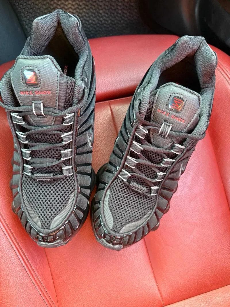 (БЕЗ ПЕРЕДОПЛАТИ) Nike Shox TL Black найк шокс чорні кросівки сітка з амортизаційними пружинами — фото 5