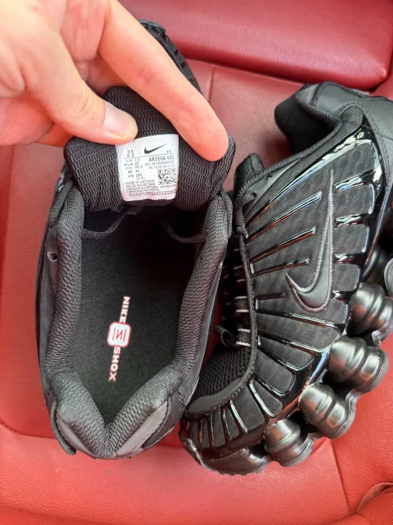(БЕЗ ПЕРЕДОПЛАТИ) Nike Shox TL Black найк шокс чорні кросівки сітка з амортизаційними пружинами — фото 7