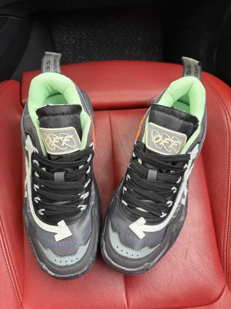 (БЕЗ ПЕРЕДОПЛАТИ)Off-White Odsy-1000 White Black Green офф вайт одсі — фото 4