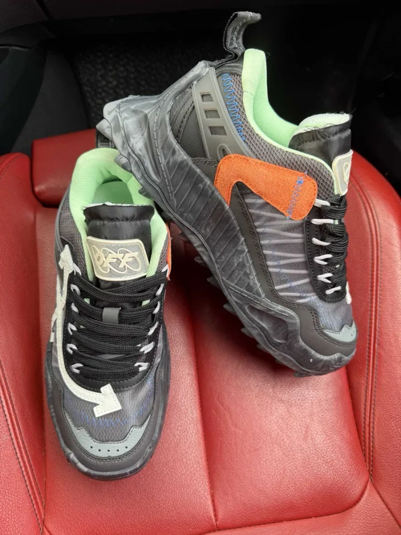 (БЕЗ ПЕРЕДОПЛАТИ)Off-White Odsy-1000 White Black Green офф вайт одсі — фото 5