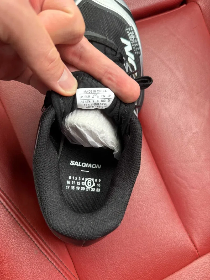 (БЕЗ ПЕРЕДОПЛАТИ) Salomon XT-6 x Maison Margiela MM6 Triple Black саломон мм6 чорні кросівки зі швидкою шнурівкою — фото 6