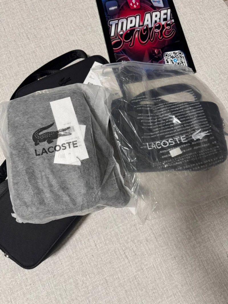 !БЕЗ ПЕРЕДОПЛАТИ!! Сумка/ Мессенджер Lacoste чорного кольору — фото 5