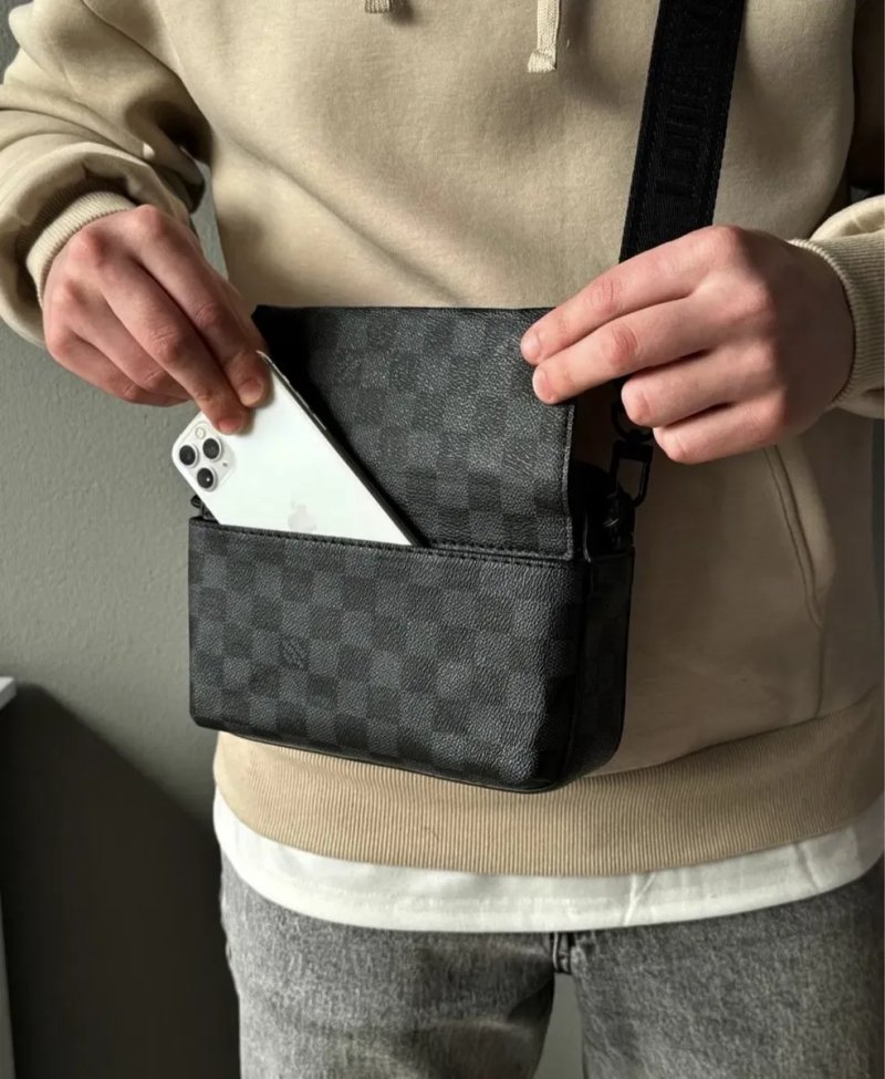 ‼️БЕЗ ПРЕДОПЛАТ‼️Мужская сумка через плечо луи витон Louis Vuitton | сумка через плечо луи витон LV | сумка лв | мужская сумка | сумка луи витон | — фото 3