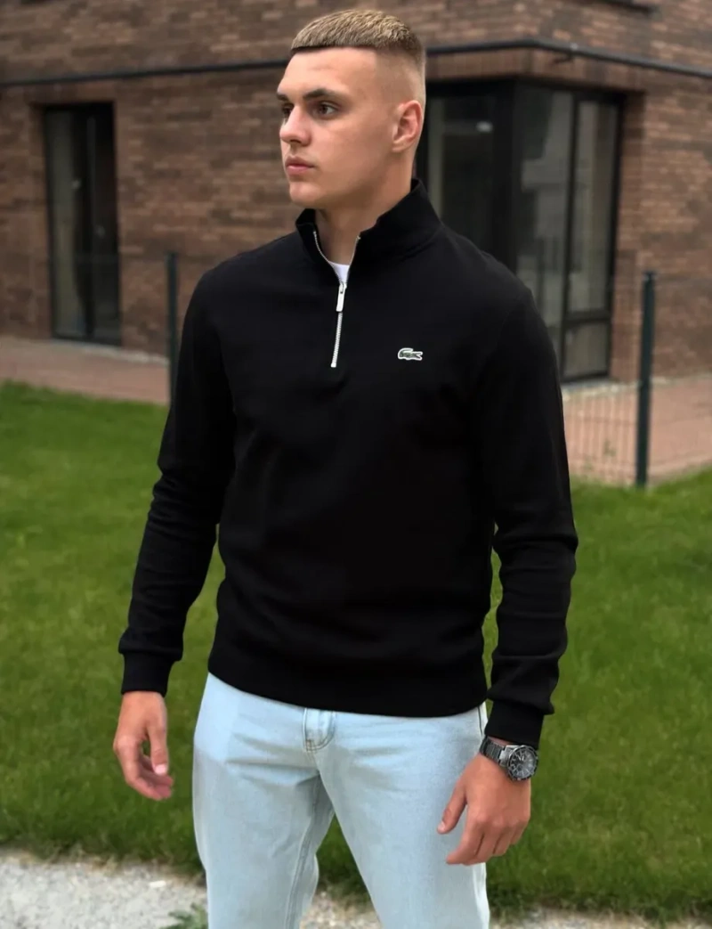 ‼️БЕЗ ПРЕДОПЛАТ‼️Мужской свитшот полу замок лакоста Lacoste | кофта лакоста | полу зип Lacoste | кофта лакоста | мужская зипка Lacoste |Lacoste | — фото 2