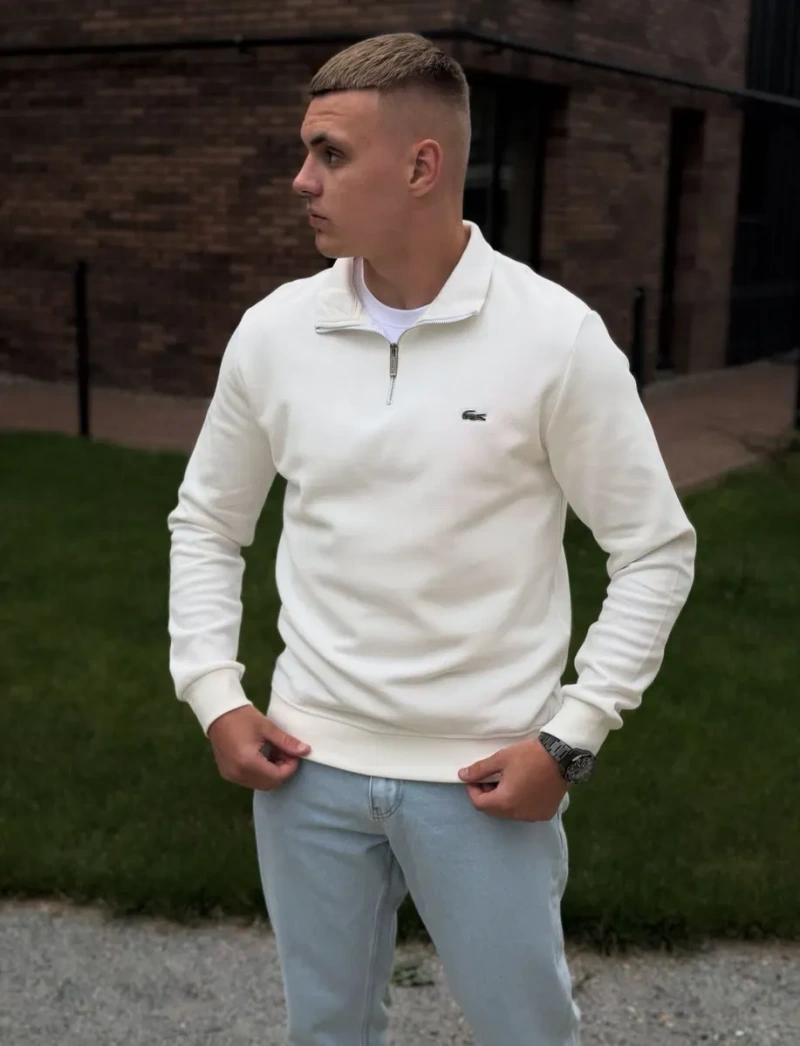 ‼️БЕЗ ПРЕДОПЛАТ‼️Мужской свитшот полу замок лакоста Lacoste | кофта лакоста | полу зип Lacoste | кофта лакоста | мужская зипка Lacoste |Lacoste | — фото 3