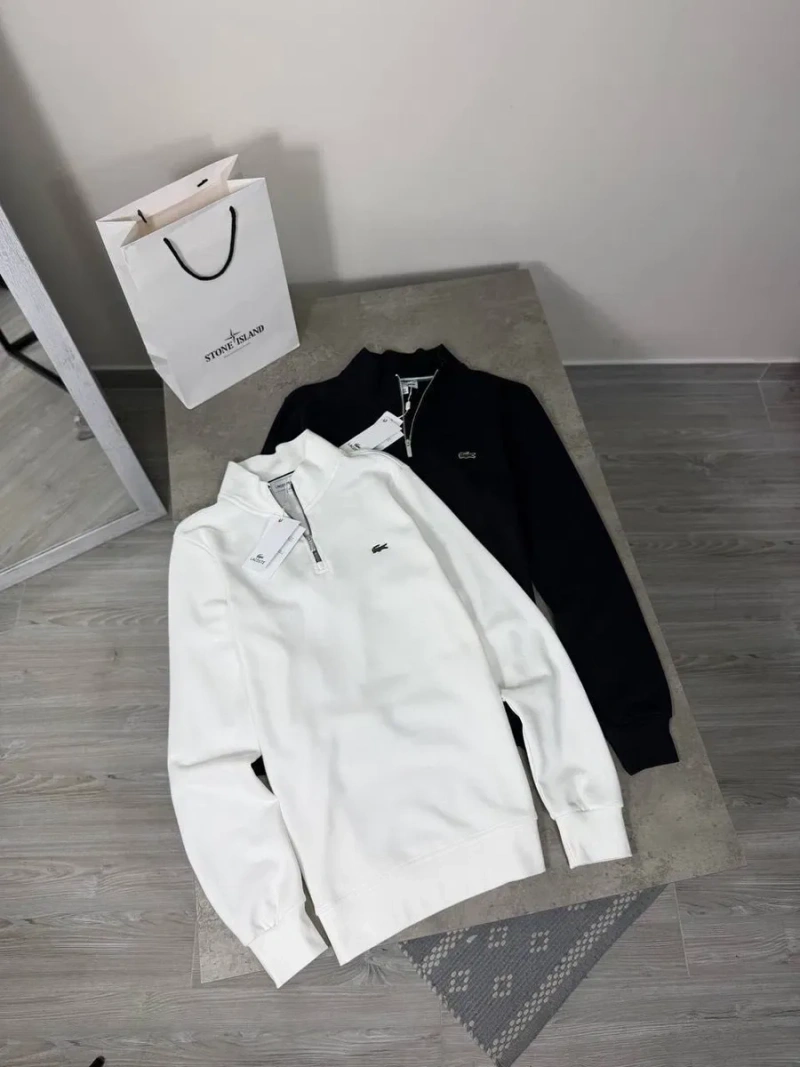 ‼️БЕЗ ПРЕДОПЛАТ‼️Мужской свитшот полу замок лакоста Lacoste | кофта лакоста | полу зип Lacoste | кофта лакоста | мужская зипка Lacoste |Lacoste | — фото 5