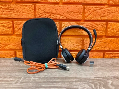 Бездротова гарнітура Jabra Evolve 65 Stereo + jabra link 360 + кабель