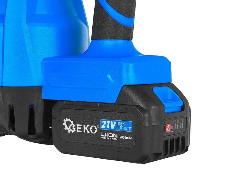 Бездротова повітродувка для авто, листя, прибирання 260 км/год 21v 2x2ah Geko 80661 — фото 7