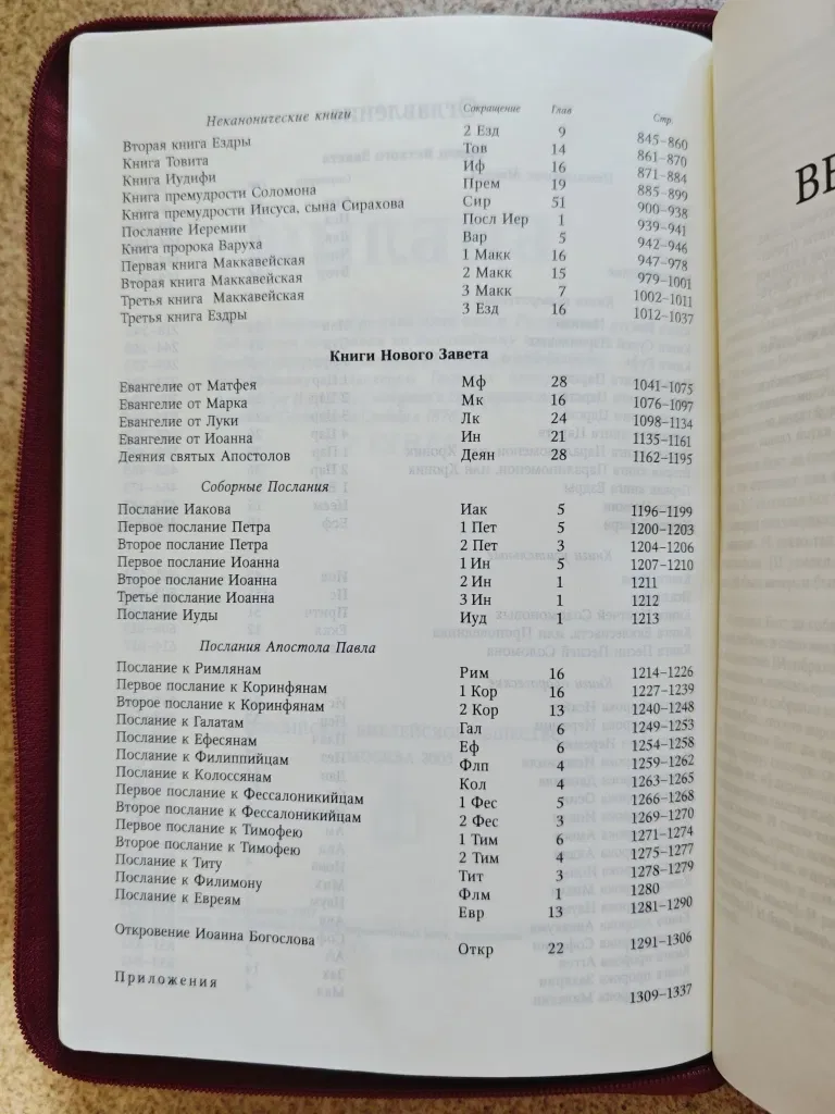 Библия 077 ZTI с неканоническими книгами, кожа, закладки, индексы, молния, золотой обрез — фото 6