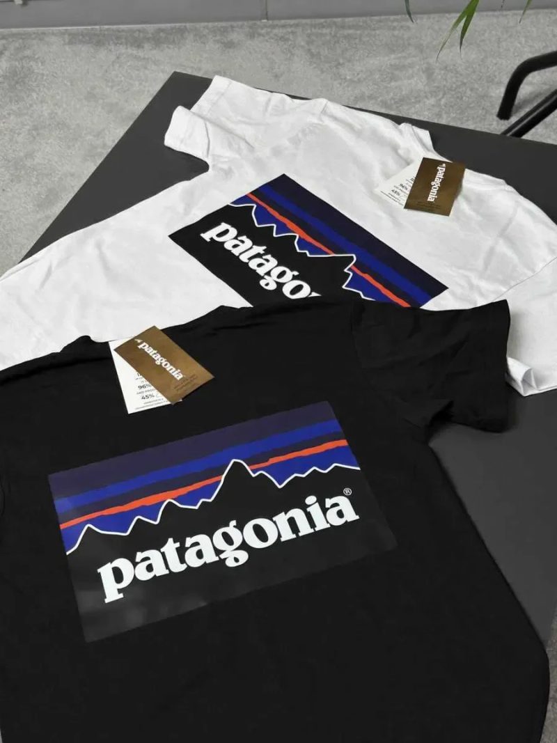 BIG Logo • Новая Футболка PATAGONIA • Чорна / Біла • Патагония Forest • XS-XXL — фото 2