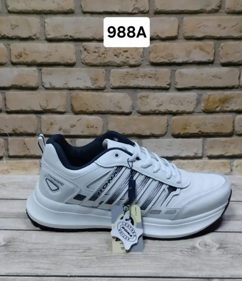 Білі шкіряні чоловічі кросівки Bona 988A 41- 46p.