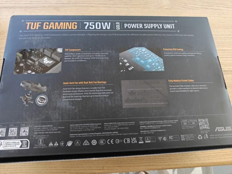 Блок питания ASUS 750W TUF Gaming GOLD, ATX 3.1 — фото 4