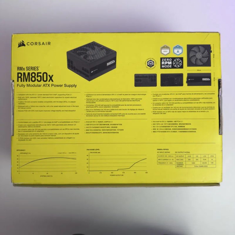Блок живлення Corsair RM850x (2024, ATX 3.1) — OpenBox, повний комплект кабелів — фото 2