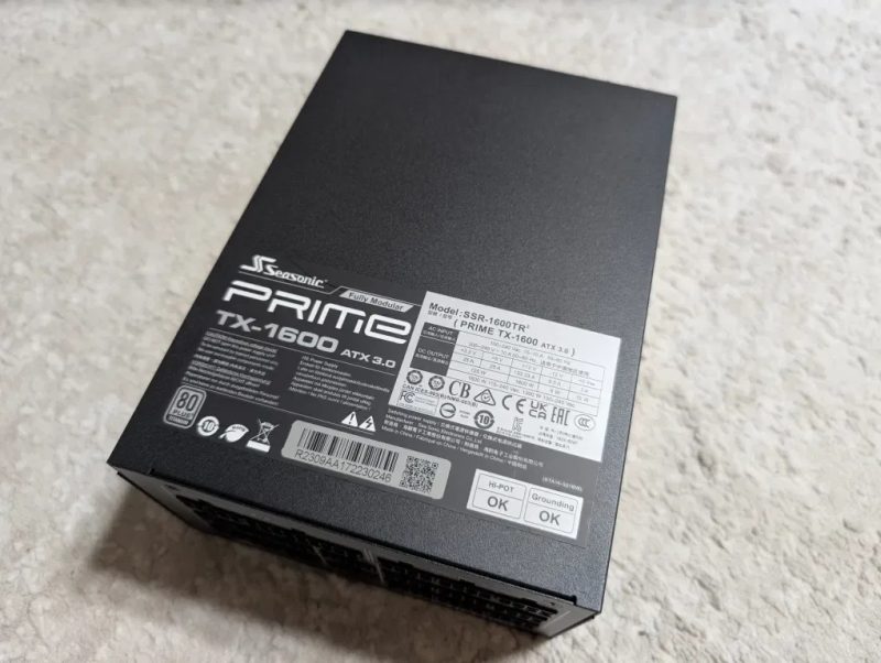 Блок живлення для ПК Seasonic Prime TX-1600 80 plus titanium 1600W atx 3.0 pcie 5.0 — фото 2