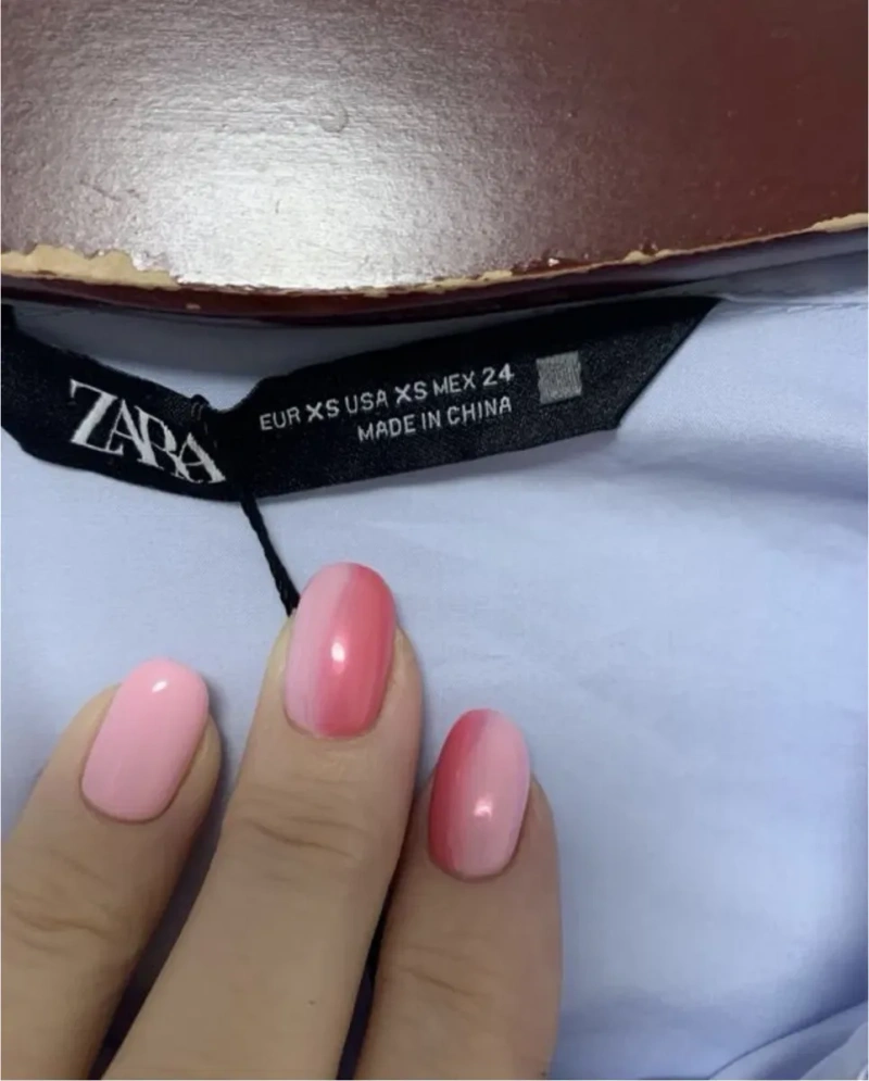 Блуза сорочка ZARA блакитного кольору — фото 5