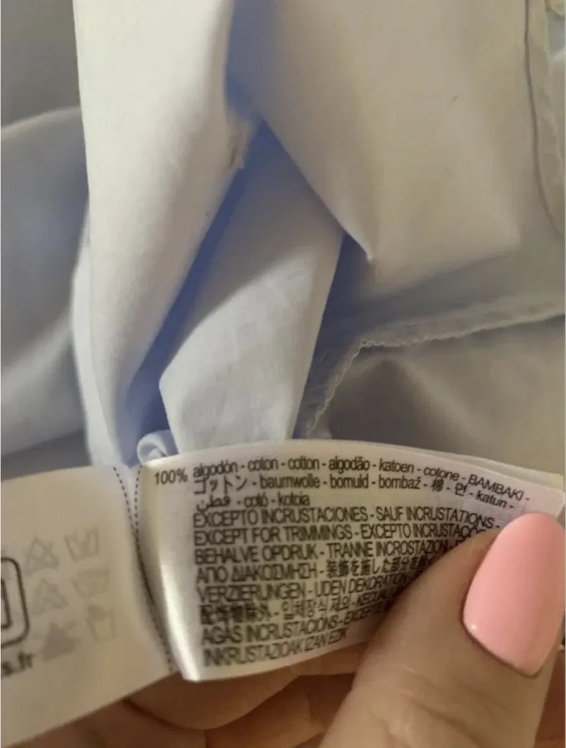 Блуза сорочка ZARA блакитного кольору — фото 6