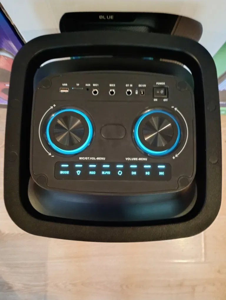 Блютуз караоке акустика Gedi-58(SD,USB,FM) пультДУ, 2микрофона — фото 6