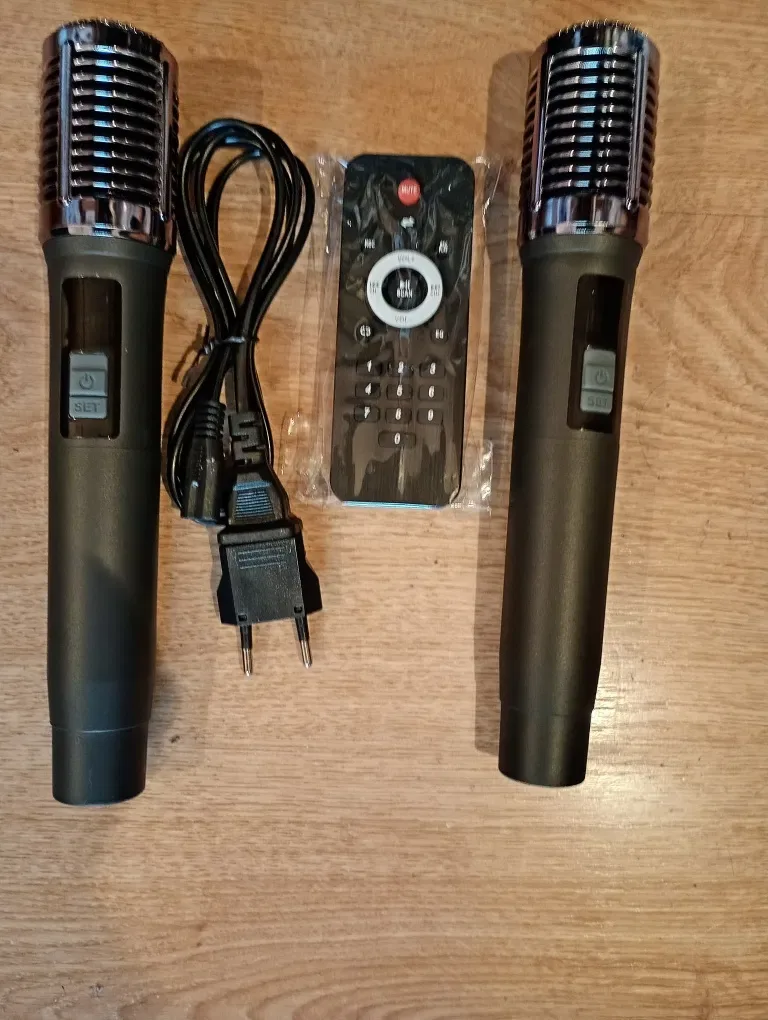 Блютуз караоке акустика Gedi-58(SD,USB,FM) пультДУ, 2микрофона — фото 7