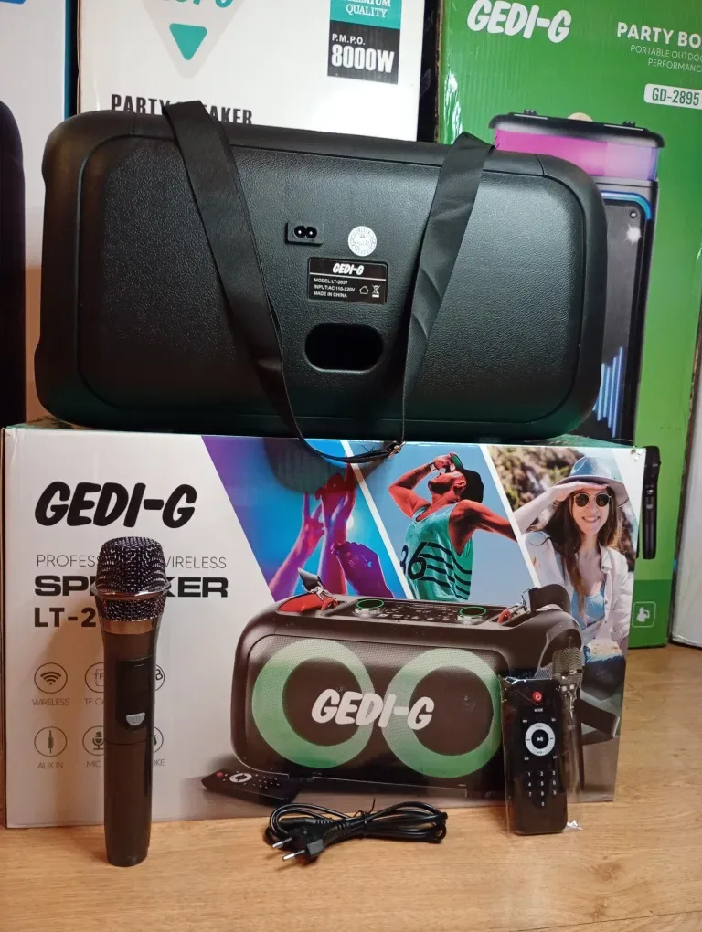 Блютуз караоке акустика Temeisheng-02(SD,USB, FM) ПультДУ,микрофон — фото 5
