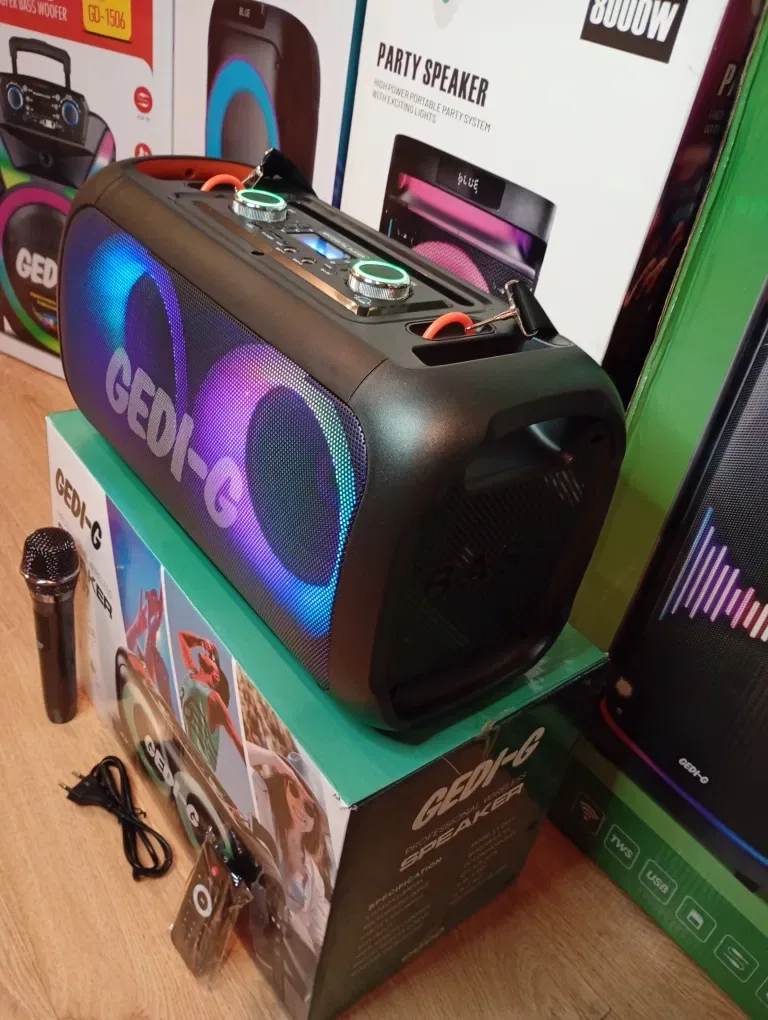 Блютуз караоке акустика Temeisheng-02(SD,USB, FM) ПультДУ,микрофон — фото 6