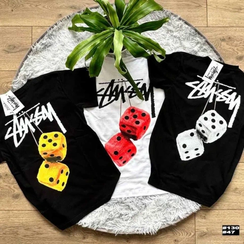 Большой Принт Stussy Fuzzy Dice • Новая Футболка Стусси • XS S M L XL XXL