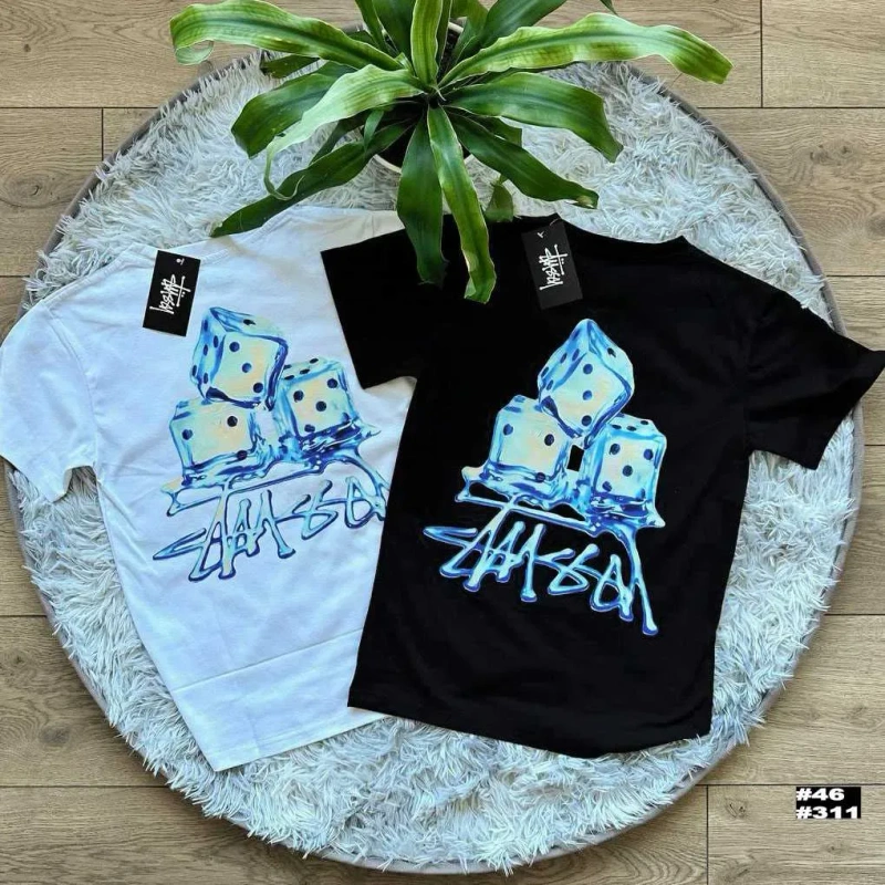 Большой Принт Stussy Fuzzy Dice • Новая Футболка Стусси • XS S M L XL XXL — фото 4