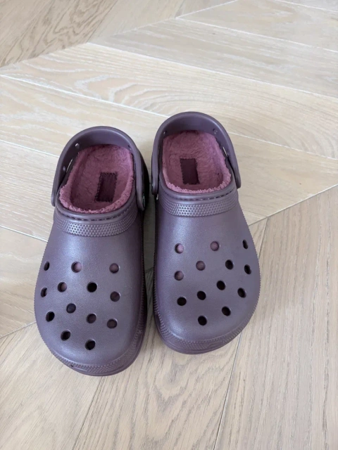 Бордові crocs осінні з підкладом 37 р