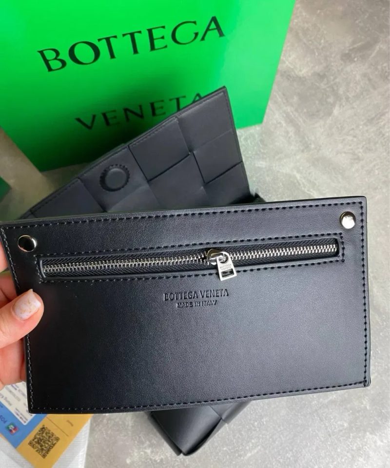 Bottega Veneta Cassette сумка чорна шкіряна чоловіча мужская — фото 3